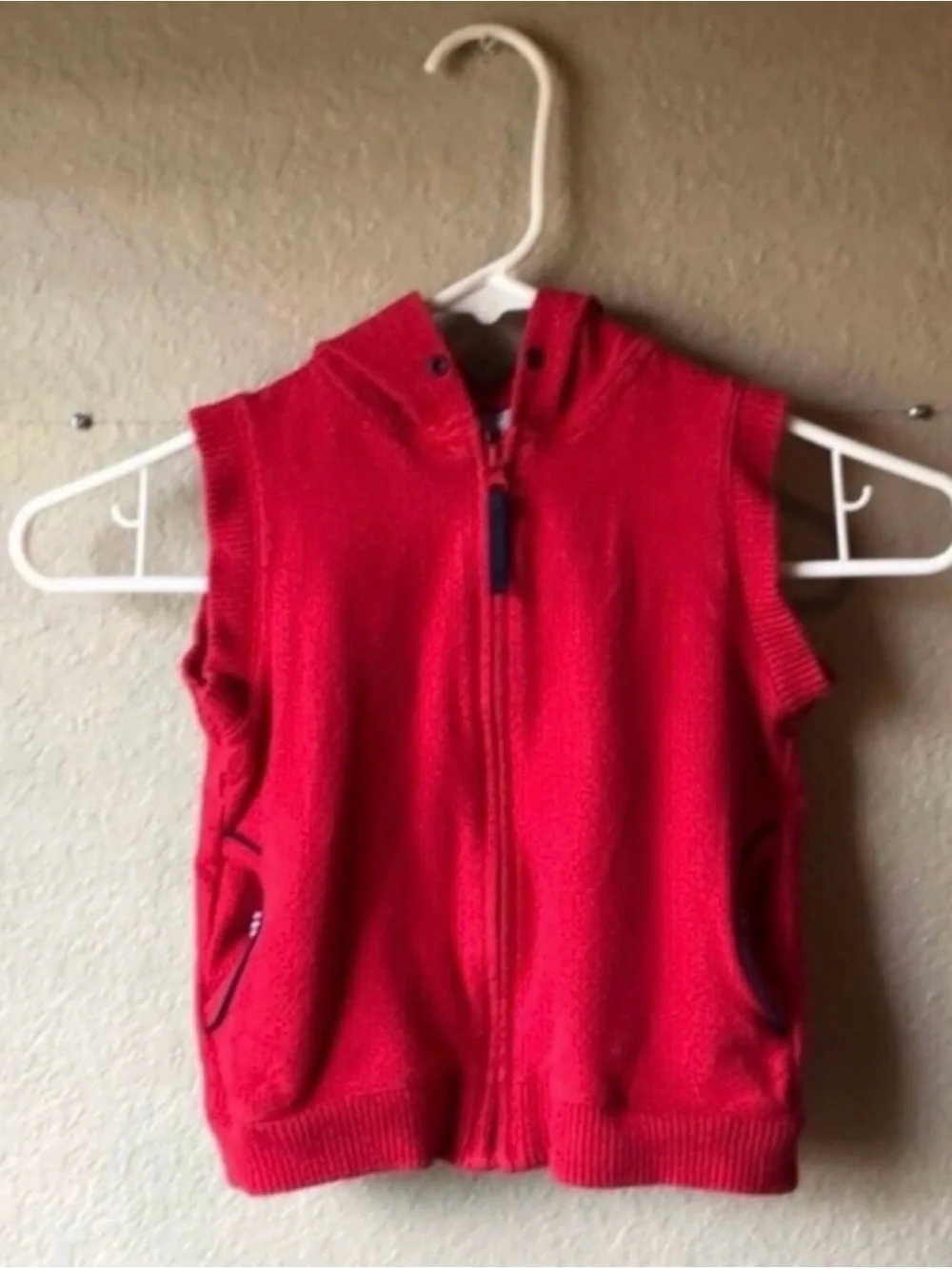 Carter’s Jacket Girls Red Y2K Sleeveless Full Zip Casual Hoodie Jacket Girls 4T